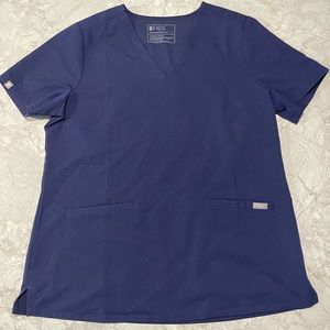 Navy Figs Three Pocket Scrub Top